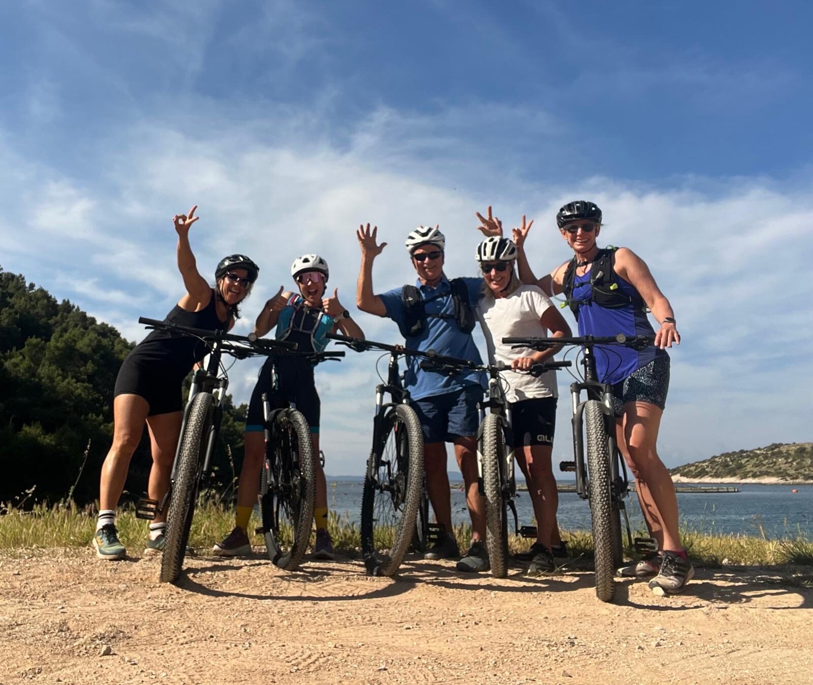 Swim-run group on the rocks, Brač Island